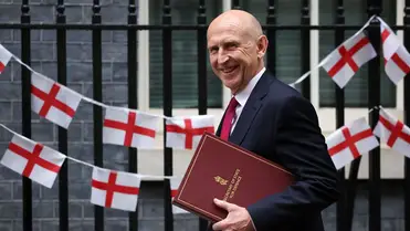 John Healey brit védelemi miniszter (Fotó: MTI/EPA/Andy Rain)