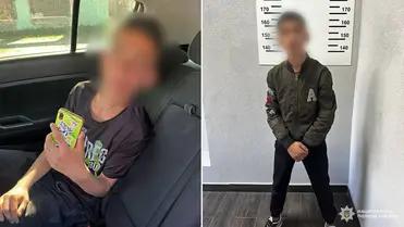 Egy 15 éves fiút vettek őrizetbe Beregszászban, aki egy korábbi ítélet után percekkel újabb bűncselekményt követett el. A rendőrség visszaszerezte az ellopott telefont. Fotó: Ukrán Nemzeti Rendőrség