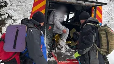 Három ukrán férfi hét napig bolyongott a hófödte hegyekben a román határt keresve. Fotó: Ukrán Állami Határőrszolgálat