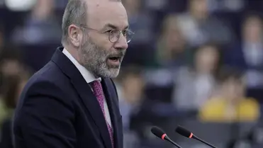 Manfred Weber, az Európai Néppárt (EPP) elnöke (Fotó: MTI/EPA/Ronald Wittek)