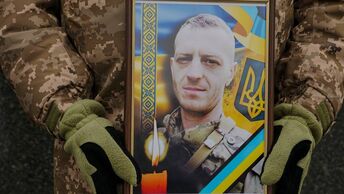 Elbúcsúztatták Ungváron a harcokban elesett Volodimir Maljevet. Fotó: Ungvári Városi Tanács