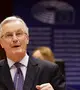  2020. decemberében Brüsszelben készített kép Michel Barnierről (Fotó: MTI/EPA pool/Olivier Hoslet)