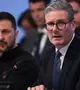 Keir Starmer brit miniszterelnök és Volodimir Zelenszkij ukrán elnök. Fotó: Getty Images