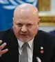 Karim Khan, a Nemzetközi Büntetőbíróság (ICC) főügyésze beszédet mond a brit kormány által az ukrajnai háborús bűncselekmények kivizsgálásának előmozdítására összehívott nemzetközi igazságügy-miniszteri csúcstalálkozón Londonban 2023. március 20-án (Fotó:MTI/Neil Hall)
