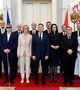 A Tisza-kormány miniszterei a kinevezési ünnepségen, középen Magyar Péter miniszterelnök a Sándor-palotában 2026. május 12-én. MTI/Hegedüs Róbert