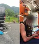 Kórházba került egy motoros a Técsői járásban történt buszbaleset után. Fotó: facebook.com/103zakarpat
