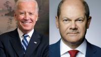 Joe Biden amerikai elnök és Olaf Scholz német kancellár