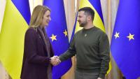 Zelenszkij fogadta az Európai Parlament elnökét Kijevben
